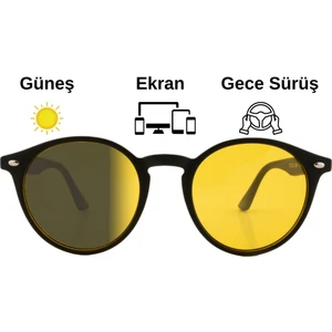 Focus On Antifar Fotokromik 3in1 Gözlük | Gece Sürüş | Ekran | Güneş | TS002