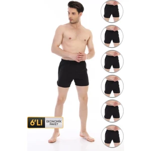 Erkek Süpem Siyah Spor Külot 791 6'lı Ekonomik Paket