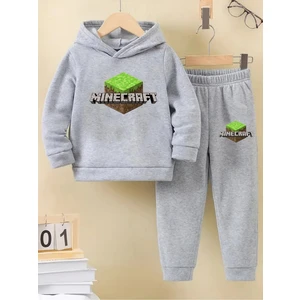 Kışlık Kız Erkek Çocuk Eşofman Takımı 5 6 7 8 9 10 11 12 Yaş Unisex Minecraft