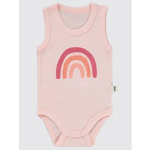 Civil Baby Kız Bebek Çıtçıtlı Badi 1-36 Ay  Pudra