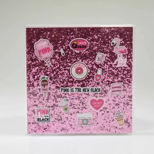 Pembe Simli Pink Küçük Defter