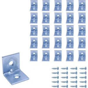 25 ad. L Demir Gönye Köşebent 16x16x16mm - Mobilya Dolap Köşe Sabitleme Birleştirme Bağlantı Aparatı