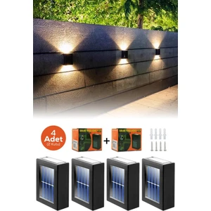 4'lü / 2 Kutu Güneş Enerjili Su Geçirmez Solar LED Lamba