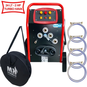 Havalı Darbeli 2hp 24LT Kompresörlü Petek Temizleme Makinası Black-Air