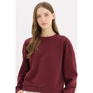 Regular Fit Bisiklet Yaka Kalın Basic Düz Sweatshirt D6645AX25SP