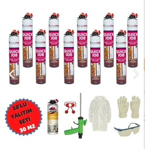 Poliüretan Isı ve Ses Yalıtım Köpük 10 ADETX930GR+1 Tabanca+1 Temizleyici Sprey