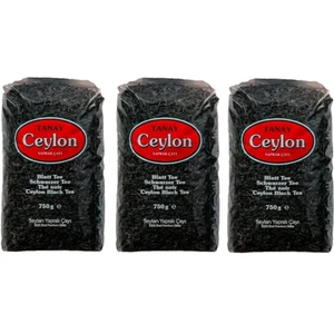 Ceylon İthal Sri Lanka Siyah Yaprak Seylan Çayı Kaçak Çay 750 gr X 3 Adet (2.250 GR)