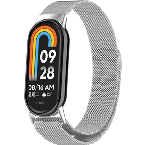 Xiaomi Smart Band 8 Zore Krd-01 Metal Kordon-Gümüş