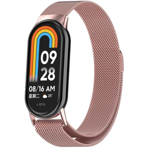 Xiaomi Smart Band 8 Zore Krd-01 Metal Kordon-Pembe
