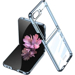 Samsung Galaxy Z Flip 6 Kılıf Zore Full Camlı Kıpta Kapak-Mavi