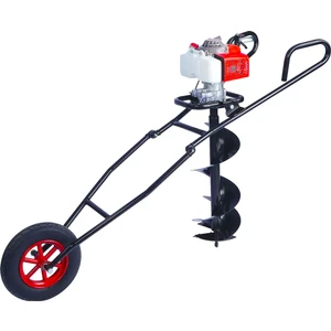 AG52D Tekerli Toprak Burgu Makinesi 20 cm Burgulu 1.9 Hp