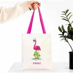 Bambino Kids Flamingo Desen Çok Amaçlı Kanvas Çanta -Iç Cepli