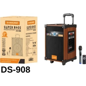 DS-908 3 Kanal Şarzlı+Bluetooh+Telsiz Mikrofonlu Saz Gitar Anfisi
