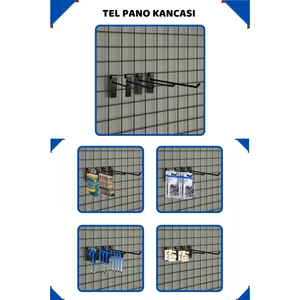 15 Adet 15 cm Siyah Tel Pano Raf Askısı Tel Pano Kancası