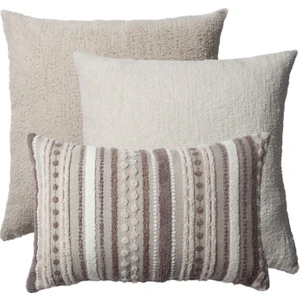 Fineroom Living Nomad & Cozy - Dekoratif Yastık- 3'lü Kombin Set - Bej (Ic Yastık Dahil)