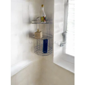 Renk Yapı Rüyası Renk Yapı Köşe 3 Katlı Krom Banyo Duş Köşe Banyo Duş Rafı Şampuanlık