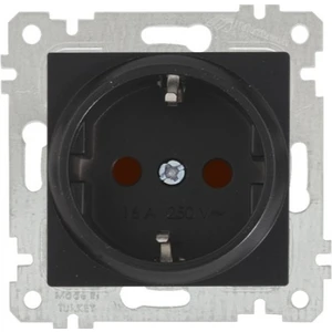 Topraklı Priz Çocuk Korumalı Metalik Siyah 2200 605 0284 Çerçeve Hariç