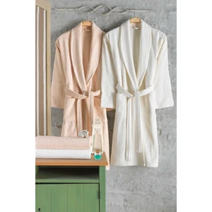 Bornoz Aile Seti % 100 Pamuk 4 Parça Maranta Cappuccino