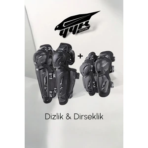 Motosiklet,scooter ve Bisiklet Dizlik+Dirseklik Profesyonel Korumalı Takım