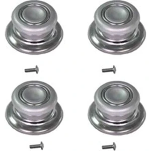 Doğuş Mutfak 4 Adet Gri Tüm Tencere Tava Kapaklarına Uygun Bagalit Tepe Cam Tencere Kapağı Kulpu