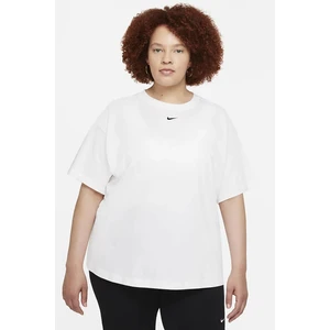 Plus Sportswear Loose Fit T-Shirt  Nakış Swooslu Beyaz Tişört