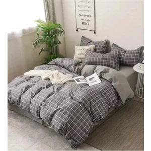 Tek Kişilik Nevresim Takımı I 160 x 220 I Füme-Beyaz