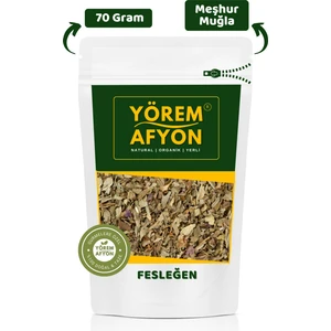 Yörem Afyon Meşhur Muğla Hoş Kokulu Güneşte Kurutulmuş Yerli Mahsul Fesleğen, Reyhan | 70gr.