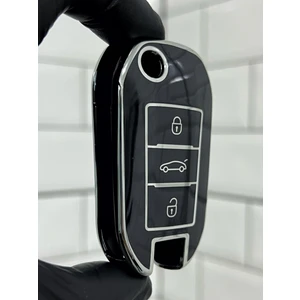 Barkas Elektronik Opel Corsa F Comboe Granland x Crossland x Sustalı Anahtar Kılıfı Siyah Gümüş