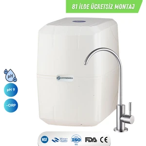 Premium Alkali ve Mineralli Pompalı Su Arıtma Cihazı - Beyaz