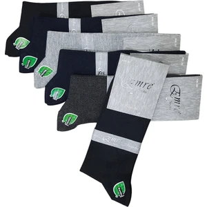 Emre Socks 6 Çift Emre Çok Renkli Erkek Bambu Çorap