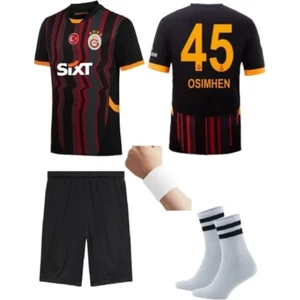 Siyah-Çizgili Deplasman 45 Numara Iç Saha Victor. Osimhen. Çocuk Forma Takımı