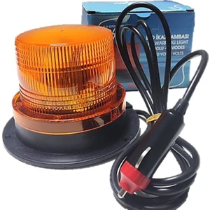 Çakarlı Tepe Lambası Çakmak Fişli Mıknatıslı 8-110V