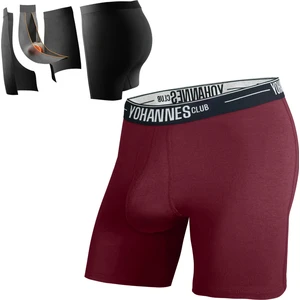 Yohannes Club Erkek, Özel Seperatörlü Pamuklu Boxer,tekli, Bordo