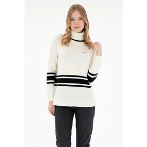 U.S. Polo Assn. Kadın Krem Boğazlı Kazak 50297111-VR071