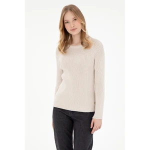 U.S. Polo Assn. Kadın Krem Kazak /triko 50297095-VR071