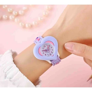 Kalp Şekilli 3D Karikatür Çocuk Kol Saati 💓