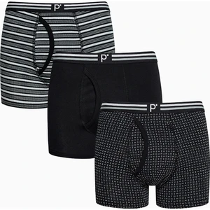 Black Design 3lü Çok Renkli Boxer