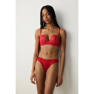 Heart Lace Dantel Kırmızı Sütyen