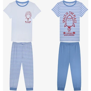 Erkek Çocuk Space Boy 2li Çok Renkli Pijama Takımı