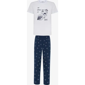 Croissant Çok Renkli Pantolon Pijama Takımı