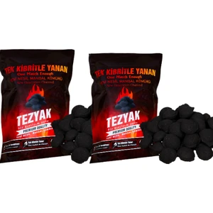 Klasik Tek Kibritle Yanan Yeni Nesil Mangal Kömürü (2 Paket  x 2 kg )  4 kg