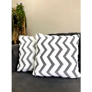 2'li Set Bohem Özel Tasarım Punch Panç Desen Dekoratif Kırlent Kılıfı  Aynı Renk 43 x 43  cm