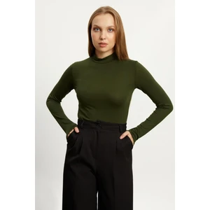 Uzun Kollu Boğazlı Likralı Penye Badi