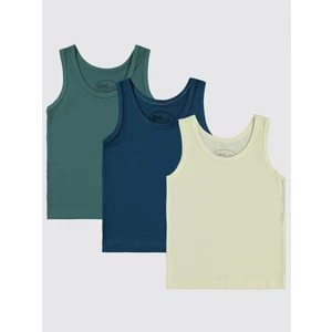 Civil Boys Erkek Çocuk 3'lü Atlet Set 2-10 Yaş Yeşil