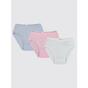 Civil Girls Kız Çocuk 3'lü Külot Set 2-10 Yaş Beyaz