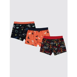 Civil Boys Erkek Çocuk 3'lü Boxer Set 2-10 Yaş Siyah
