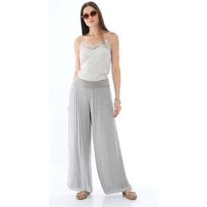 Italyan Korse Belli Astarlı Ipek Pantolon