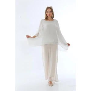 Italyan Korse Belli Astarlı Ipek Pantolon