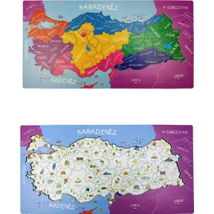 Gift Plus Türkiye Puzzle ve Kültür Haritası Yapboz Eğitici Oyuncak