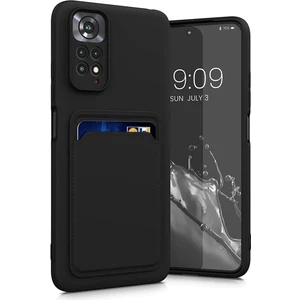 Xiaomi Redmi Note 11 Pro 5g Kılıf Kamera Korumalı Kartlıklı Cüzdanlı Kırmızı Tuşlu Siyah Silikon Kapak
